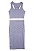 LaSuiveur Women's Two Piece Night Club Outfits Crop Top Midi Skirt Set Grey M