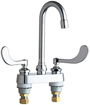 Chicago Faucets 895317Cp Deck Mounted Gooseneck Faucet Chrome