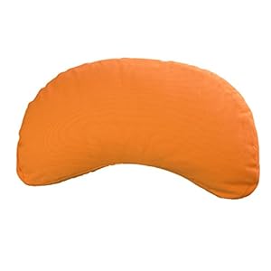 Tvamm Lifestyle Half Moon Zafu Yoga Meditation Cushion (42 x 20 x 12 cm) filled with buckwheat husk.