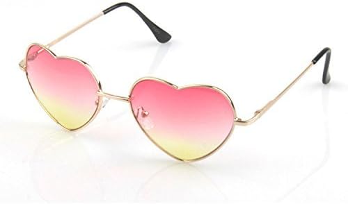 heart shaped aviator glasses