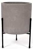 Mid-Century Cement Planter with Stand Medium