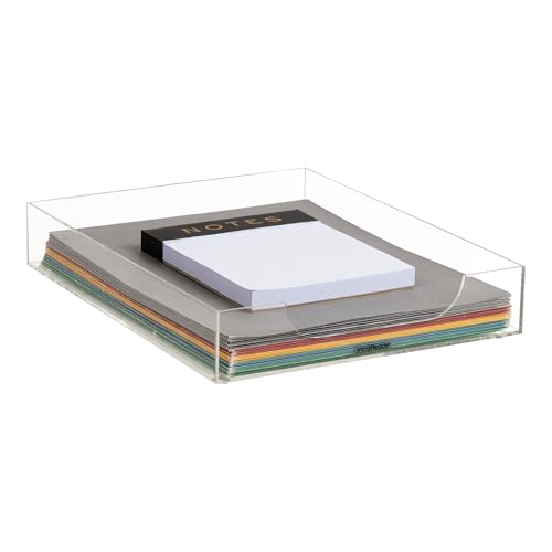 Mind Reader Paper Tray, Desktop Organizer, File Storage, Modern, Office, Acryli…