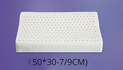 SUNLMG Latex Pillow Particles Massage Help Sleep and Protect The Cervical Spine Natural Emulsion Memory Anti-mite Relieve Cervical Spine Pain/Relieve Neck Muscle Tension Long Lasting Elasticity,A