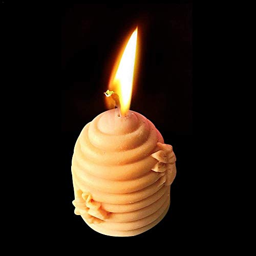 Fewo 2 Pack 3D Bee Candle Molds Beehive Silicone Mold for
