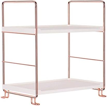 ご予約品 ピンクゴールド 多機能 雑貨収納 化粧品収納棚 デスクトップ用 リビングルーム用 キッチン用