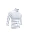 uxcell Men Slim Fit Lightweight Long Sleeve Pullover Top Turtleneck T-shirt Medium White