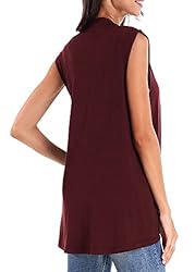 Women's Sleeveless Open Front Cardigan Vest Coat