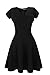Heloise Women's A-Line Short Sleeve V-Neck Pleated Little Cocktail Party Dress