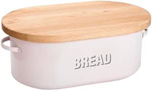 Amazon.com: Typhoon Vintage Kitchen Bread Bin with Wood Lid, Pink: Amzn ...