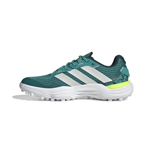 adidas Mixte Adipower 3 Chaussures de Hockey, Pure Teal/Zero met./Aurora Ivy, 36 2/3 EU
