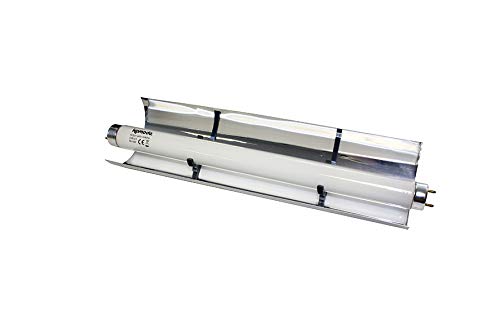 Komodo T8 Reflector Doubles UVB Lights Tube Output Ensures 100% Light Use Vivarium Terrarium Accessory 25W