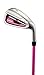 Precise M5 Ladies Womens Complete Right Handed Golf Clubs Set Includes Titanium Driver, S.S. Fairway, S.S. Hybrid, S.S. 5-PW Irons, Putter, Stand Bag, 3 H/C's Pink