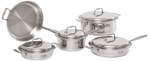 Click Here to See More Images 360 Cookware Stainless Steel Cookware Set, 9-Piece