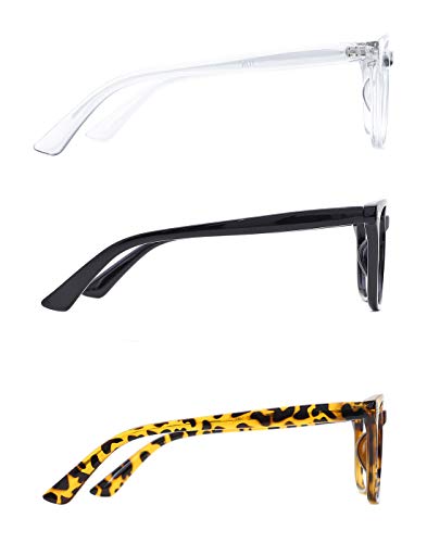 image for TIJN Unisex Non-Prescription Glasses Square Frame Clear Lens Eyeglasse