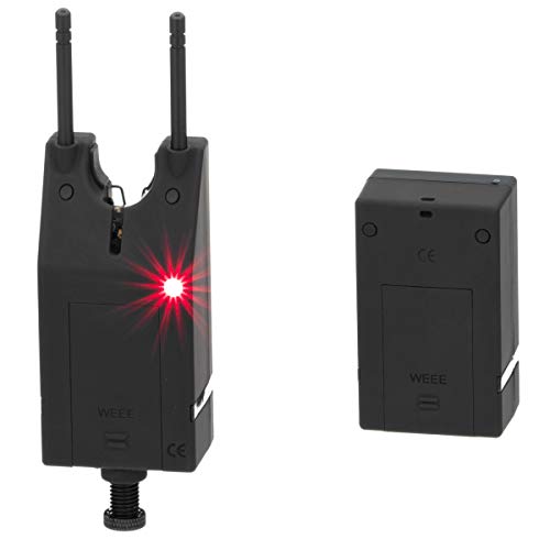 MAD HI-T Bite Alarm Set 4 Sender und 1 Receiver, Funk Bissanzeiger Set, Blau, Rot, Grün, Gelb, Nachtlichtfunktion… – Bild 4