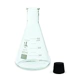 500ml Narrow Mouth Erlenmeyer Flask with Rubber Stoppers, Karter Scientific 213G21 (Pack of 6)