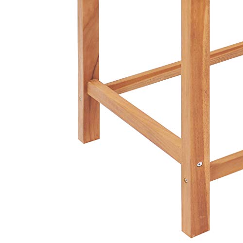 Tidyard Teakholz Bargarnitur Set 3-teiliges Bar-Set Gartenmöbel Bar + 2 Barhocker Stehtisch Strandbar Massiv – Bild 7