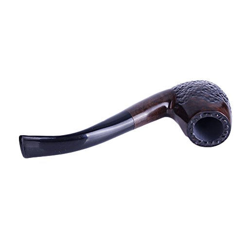 Home-organizer Tech Hand Carved Wooden Smoking Pipe Tobacco Pipe with Pipe Accessories True Man's Essential Fashion Decoration Choice (Wooden) - Thumbnail 3