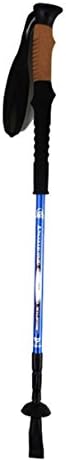Yxbaby Portable Walking Sticks Aluminum Alloy Trekking Pole With Synthetic Cork Handle And Big Shooes Durable Three Joints Cane For Travelling Desert Accrossing,Red