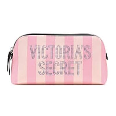 Pink Striped Makeup Travel Bag Tote by Victoria's Kuwait Ubuy
