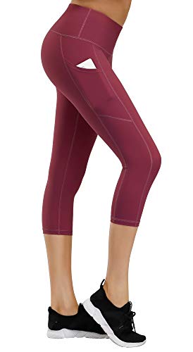 ESPIDOO High Waist Yoga Pants with Pockets for Women Tummy Control Yoga Pants M