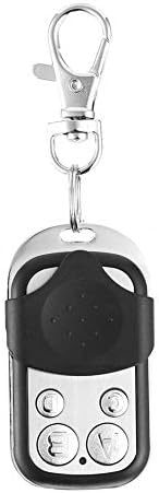 Universal Cloning Key Fob Remote Control with 4 Keys 12V 27A Battery 433mHz RF for Garage Door Gate Car Copy Code-Silver & Black