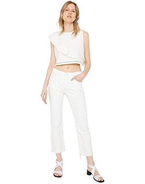 Mango Women's Ruffle Cropped Top