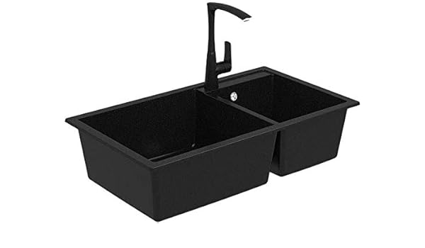 Kitchen Sink Double Sink Quartz Stone Top Loading Multi
