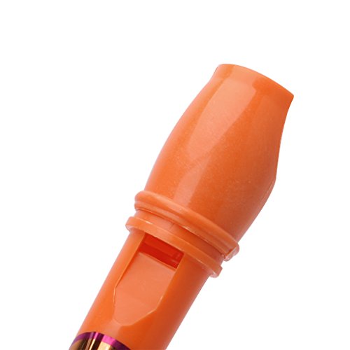 Kangnice Plastic Musical Instrument Soprano Recorder Long Flute 8 Holes (Red) - Thumbnail 4