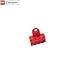 Lego Parts: Magnet, Brick 2 x 4 (Red)