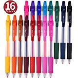 Gel Pens Set 16 Colors Medium Point Colored Pens Retractable Gel Ink Pens with Comfort Grip,Smooth Writing for Journal Notebook Planner in School Office Home by Smart Color Art