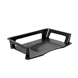 Rolodex Regeneration Recycled Plastic Stackable Side-Load Letter Tray Black (86027)