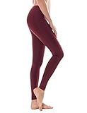 CRZ YOGA Women's Running Tights Workout Leggings Slimming Yoga Pants with Pockets