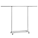 Lifewit Commercial Grade Clothes Rack Rolling Single Rod Garment Rack with Shelf, Stainless Steel