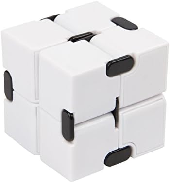 FIDGETING INFINITY CUBE By NCToys - A Time Killing &amp; Presure Reducntion Toy For ADD, ADHD, Anxiety, and Autism Adult and Children (White)