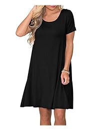 Vestido de verano para dama con mangas cortas y bolsillos