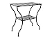 International Caravan 74361 Iron 2-Tier Patio Side Table, Antique Black