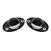HERCOO License Plate Lights Lamp Lens Left Right Hand Black Housing Compatible with 1994-2002 Dodge Ram 1500 2500 3500 Pickup Truck Rear Step Bumper Aftermarket Replacement, Pack of 2