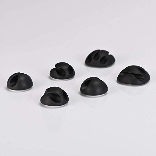 image for Onwon 12 Pieces Multipurpose Desktop Cable Clips Holders for Organizin