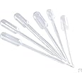 Plastic Transfer Pipettes, 7 mL Capacity-Graduated to 3 mL-Large Bulb, Non-Sterile, 12 pcs by BioRx Sponix