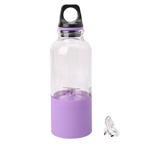 Click Here to See More Images Cicitop Portable Juicer Bottle Cup, USB Rechargeable, Electric Automatic Blender, Easy to Use and Carry. (Purple)