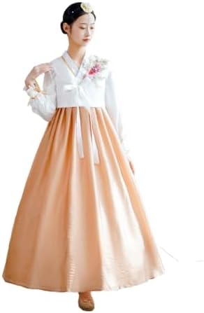 Amazon.com: Korean Hanbok Dress Korean Traditional Modern Hanbok High Waist Dress  Bride Wedding Hanbok Dress (6 Slices of Skirt, 2) : Clothing, Shoes &  Jewelry