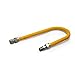 Gas Connector 18 inch Yellow Coated Stainless Steel, 1” OD Flexible Gas Hose Connector for Tankless Water Heater, with 3/4” FIP x 3/4” MIP Stainless Steel Fittings, 18” Gas Appliance Supply Line