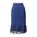 Peekaboo-Chic Iris Chiffon Half Slip Skirt Extender (navy, l/xl)
