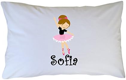 Personalized Ballerina Pillowcase for Kids - Ballet Dancer - Girls Pillow Case for Birthday or Christmas Gift - Handmade Custom - Party Favor