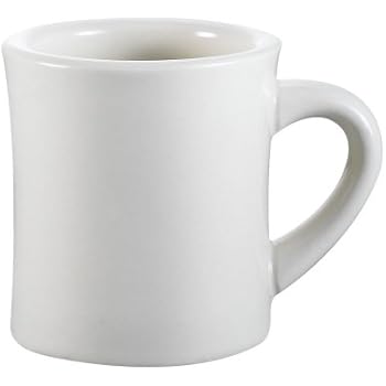 Amazon.com: 8 Oz. (Ounce) White Diner Style Coffee Mug ...