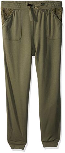 Amy Byer Girls' Big Contrast Pocket Cargo Jogger Pants