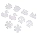 10Pcs Cartoon Tub Treads Non Slip Bath Tub Safety Sticker Appliques-Clear