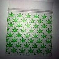 Printed Mini- Re-Sealable Bags/Baggies -300 - 2"w X 2"h   Herbal Leaf