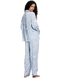 YiNi LuLu Womens Silk Satin Pajamas Set Button Down